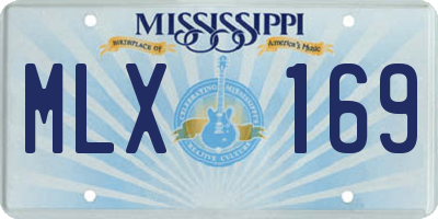 MS license plate MLX169