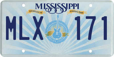 MS license plate MLX171