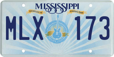 MS license plate MLX173