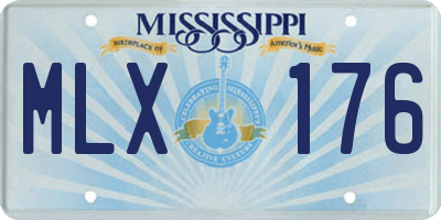 MS license plate MLX176