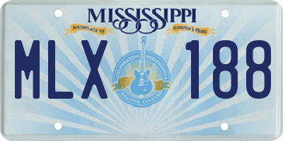 MS license plate MLX188