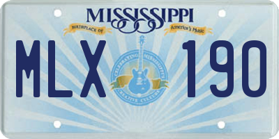 MS license plate MLX190