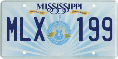 MS license plate MLX199