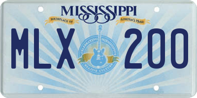 MS license plate MLX200