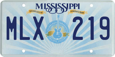 MS license plate MLX219