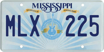 MS license plate MLX225