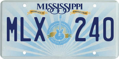 MS license plate MLX240
