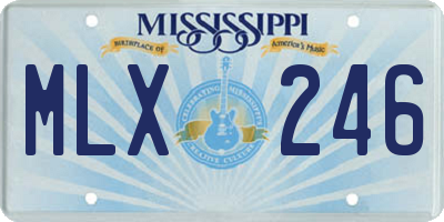 MS license plate MLX246