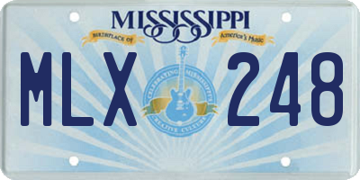 MS license plate MLX248