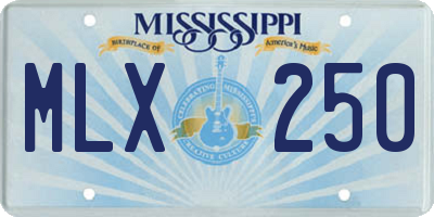 MS license plate MLX250