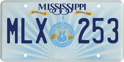 MS license plate MLX253