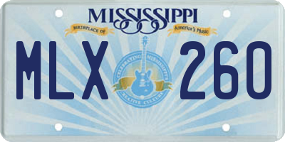 MS license plate MLX260