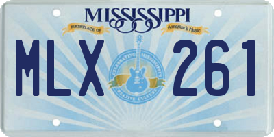 MS license plate MLX261