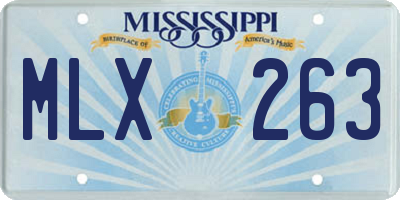 MS license plate MLX263