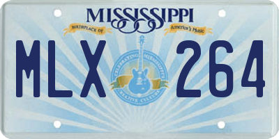 MS license plate MLX264