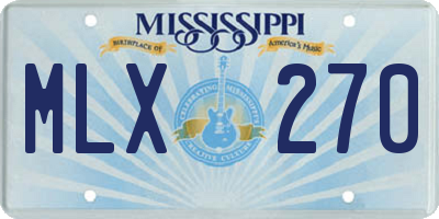 MS license plate MLX270