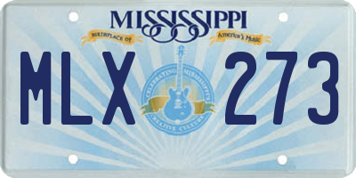 MS license plate MLX273