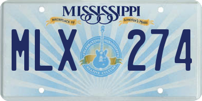 MS license plate MLX274
