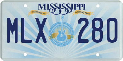 MS license plate MLX280
