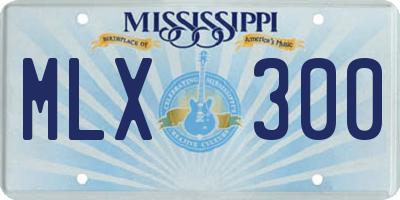 MS license plate MLX300