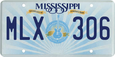 MS license plate MLX306