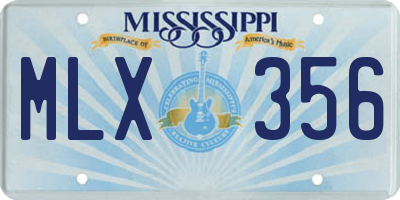 MS license plate MLX356