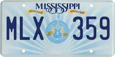MS license plate MLX359