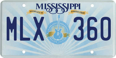 MS license plate MLX360