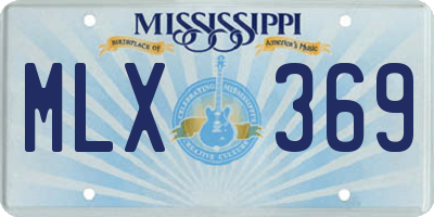 MS license plate MLX369