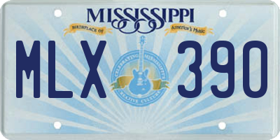 MS license plate MLX390