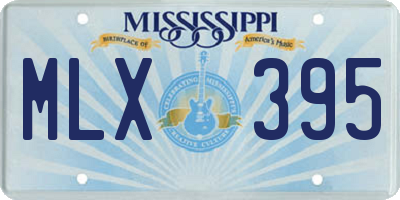 MS license plate MLX395