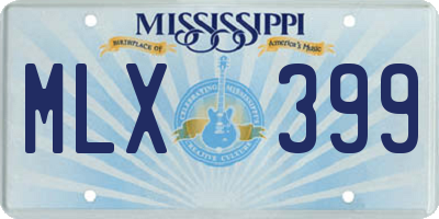 MS license plate MLX399