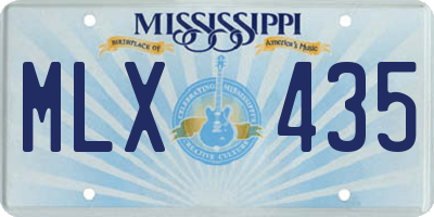 MS license plate MLX435