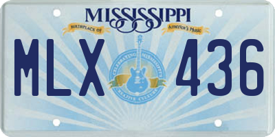 MS license plate MLX436