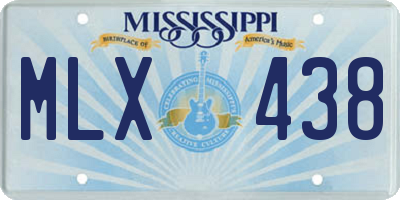 MS license plate MLX438