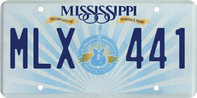 MS license plate MLX441