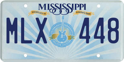 MS license plate MLX448