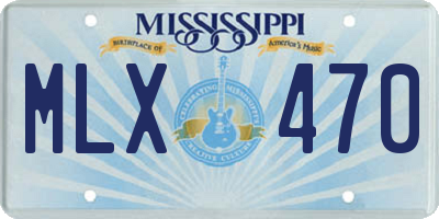 MS license plate MLX470