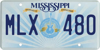 MS license plate MLX480