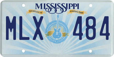 MS license plate MLX484