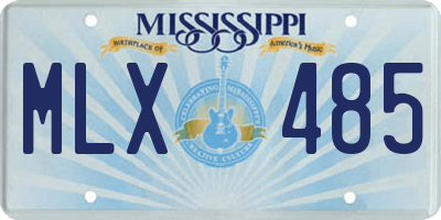 MS license plate MLX485