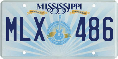 MS license plate MLX486