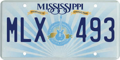 MS license plate MLX493