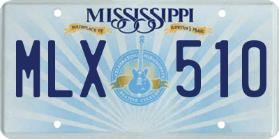 MS license plate MLX510