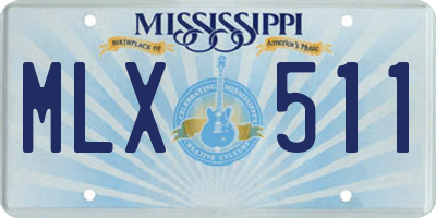MS license plate MLX511