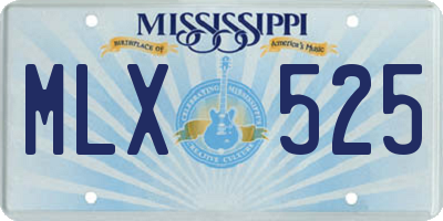MS license plate MLX525
