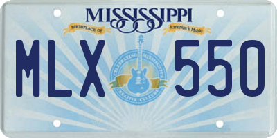 MS license plate MLX550