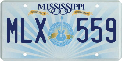 MS license plate MLX559