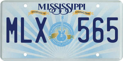 MS license plate MLX565