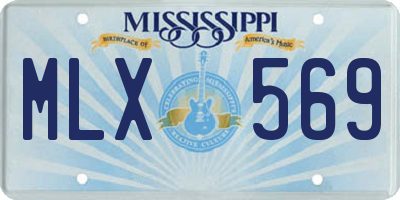 MS license plate MLX569